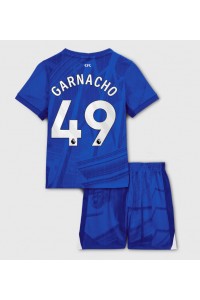 Chelsea Alejandro Garnacho #49 Babytruitje Thuis tenue Kind 2025-26 Korte Mouw (+ Korte broeken)